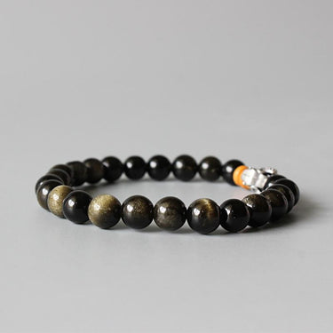 Golden Obsidian Beads Bracelet